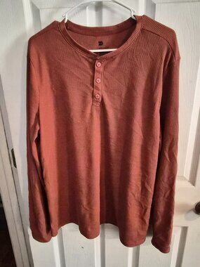 Waffle Knit Long Sleeve Shirt